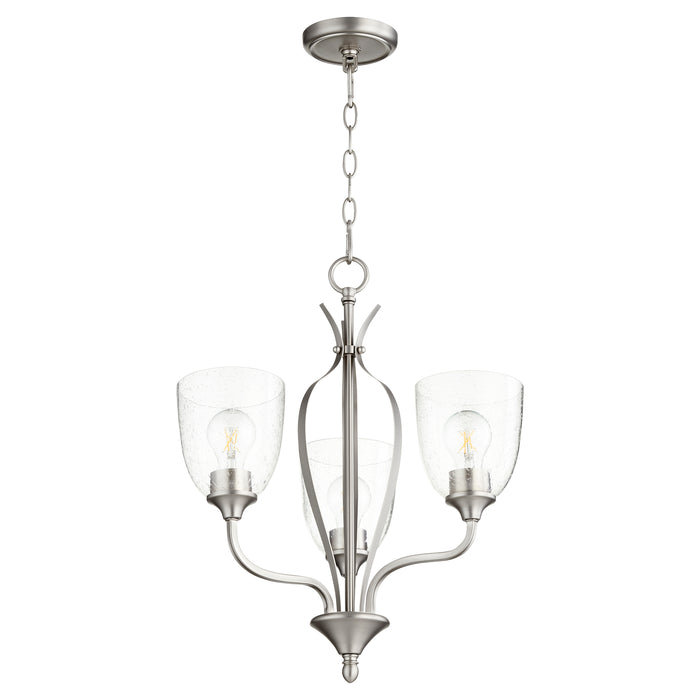 Quorum Home Quorum - 6127-3-265 - Three Light Chandelier - Satin Nickel w/ Clear/Seeded