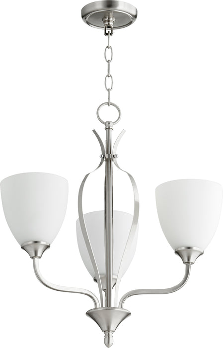 Quorum Home Quorum - 6127-3-65 - Three Light Chandelier - Satin Nickel