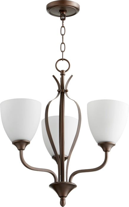 Quorum Home Quorum - 6127-3-86 - Three Light Chandelier - Oiled Bronze