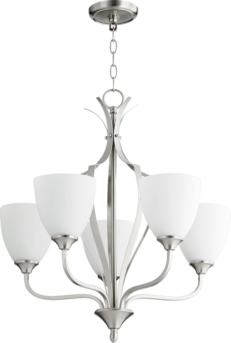 Quorum Home Quorum - 6127-5-65 - Five Light Chandelier - Satin Nickel