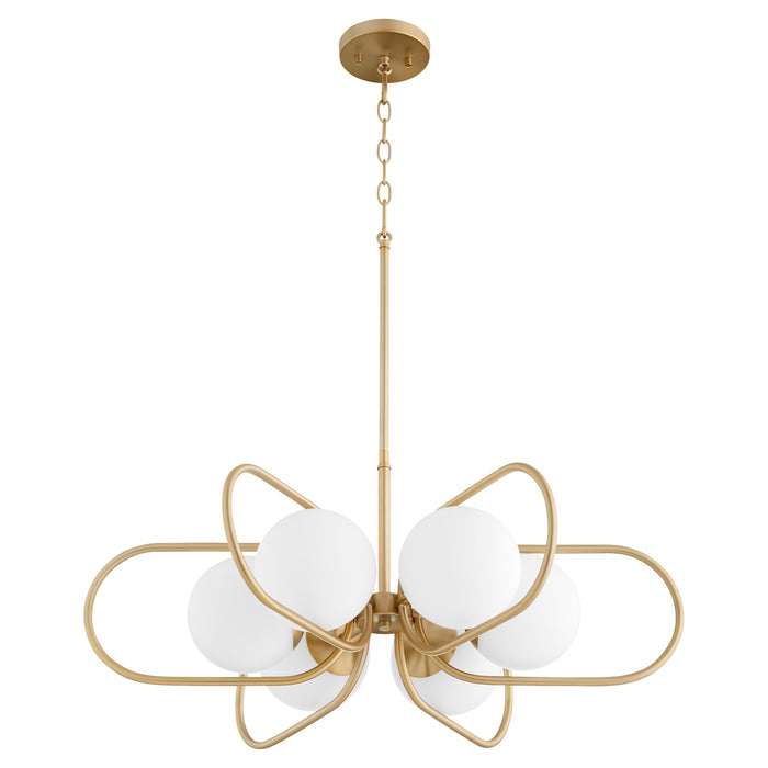 Quorum Home Quorum - 6137-6-80 - Six Light Chandelier - Aged Brass
