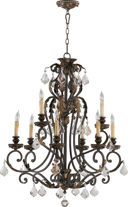Quorum Home Quorum - 6157-9-44 - Nine Light Chandelier - Toasted Sienna With Mystic Silver