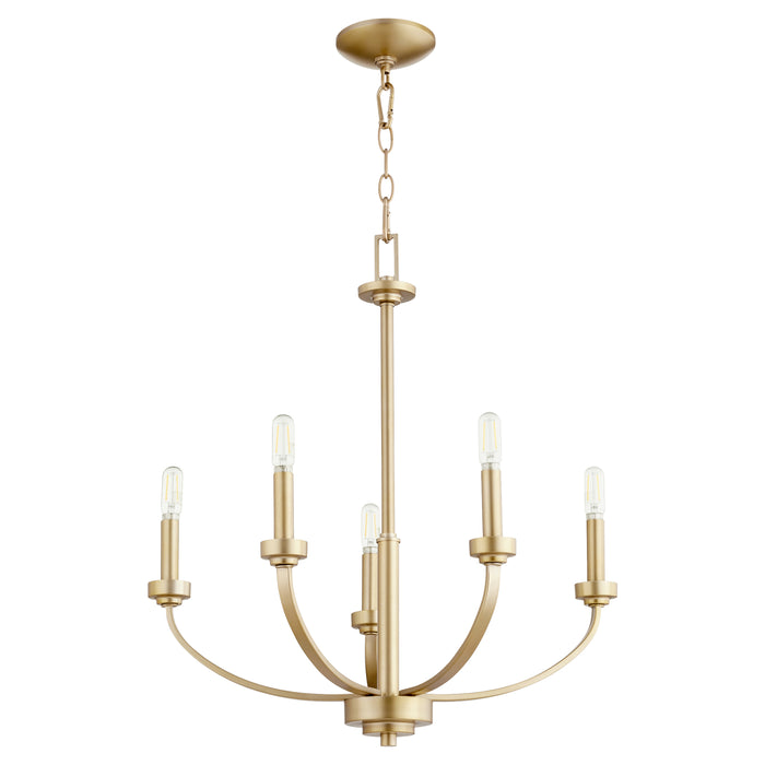 Quorum Home Quorum - 6160-5-80 - Five Light Chandelier - Aged Brass