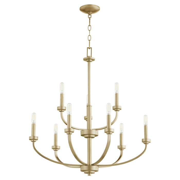 Quorum Home Quorum - 6160-9-80 - Nine Light Chandelier - Aged Brass