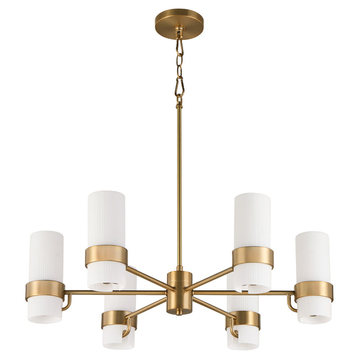 SOJOURN 6 Light Chandelier - Brushed Brass