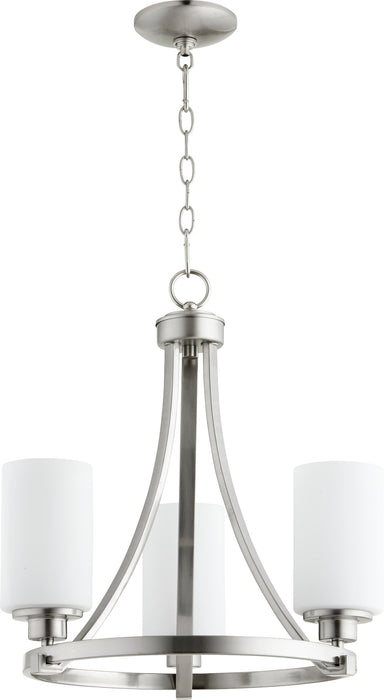 Quorum Home Quorum - 6207-3-65 - Three Light Chandelier - Satin Nickel