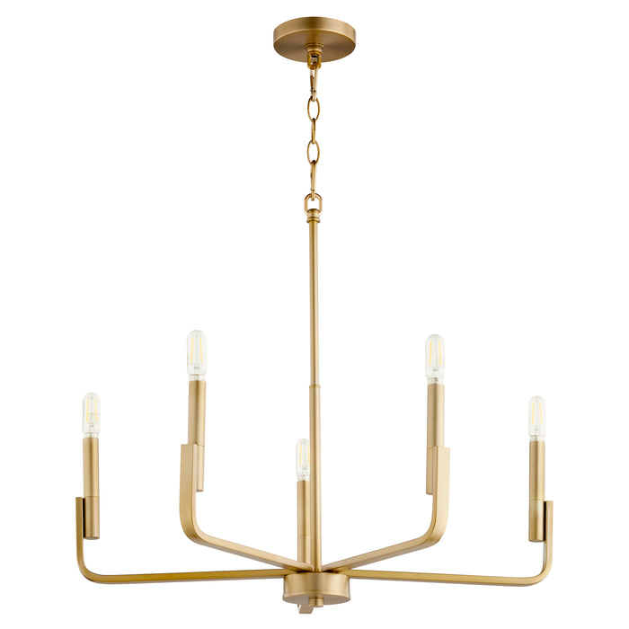 Quorum Home Quorum - 6210-5-80 - Six Light Chandelier - Aged Brass