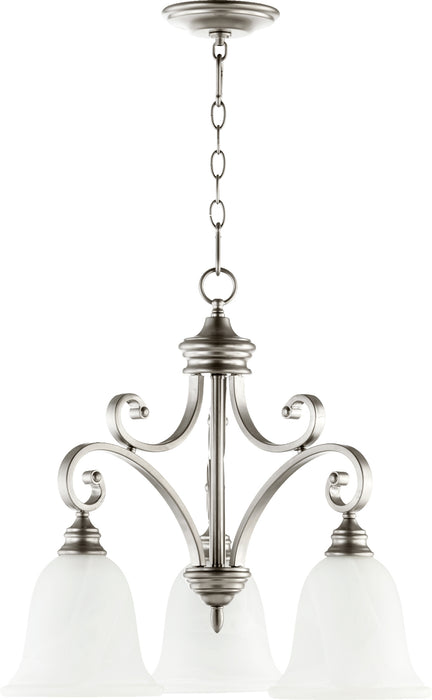 Quorum Home Quorum - 6354-3-64 - Three Light Chandelier - Classic Nickel
