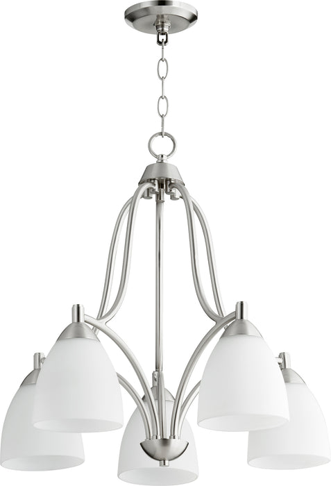 Quorum Home Quorum - 6369-5-65 - Five Light Chandelier - Satin Nickel