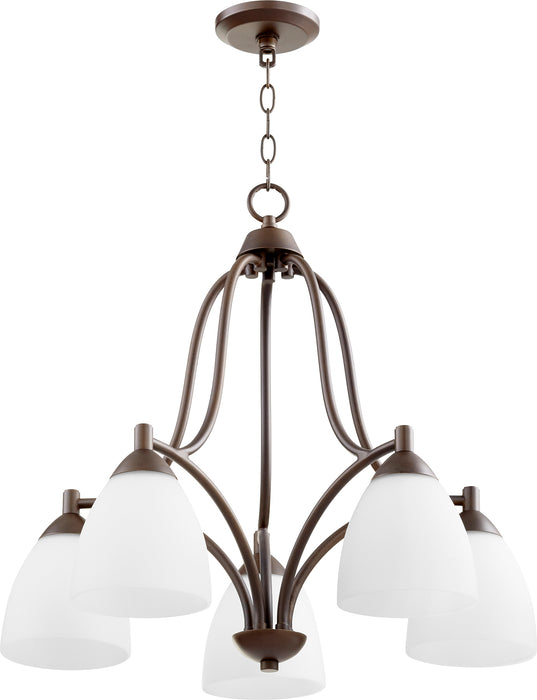 Quorum Home Quorum - 6369-5-86 - Five Light Chandelier - Oiled Bronze