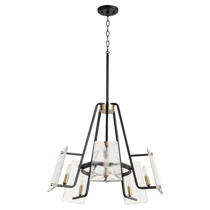 Quorum Home Quorum - 637-5-69 - Five Light Chandelier - Textured Black w/ Aged Brass