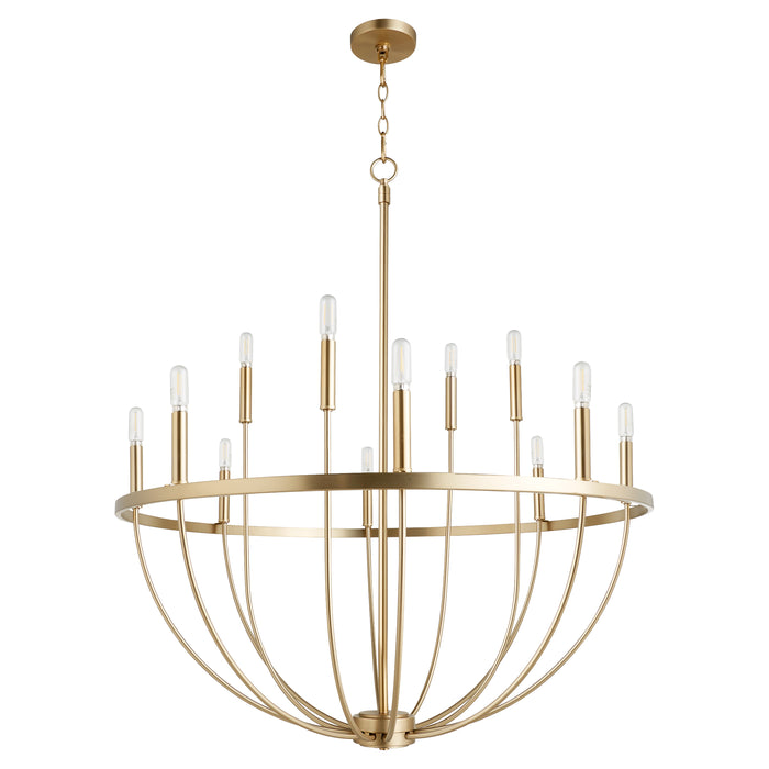 Quorum Home Quorum - 6374-12-80 - 12 Light Chandelier - Aged Brass