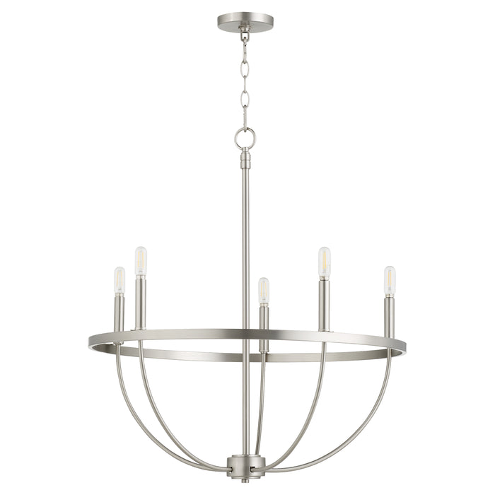Quorum Home Quorum - 6374-5-65 - Five Light Chandelier - Satin Nickel