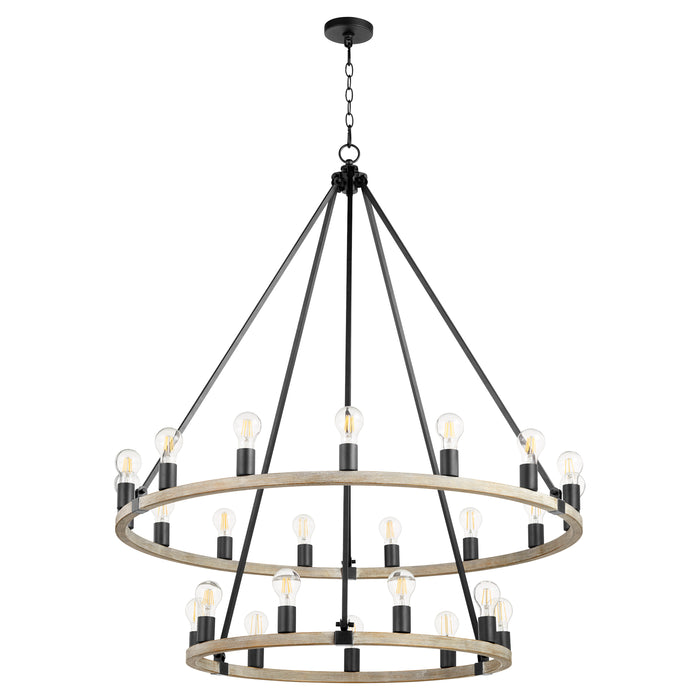 Quorum Home Quorum - 64-24-6941 - 24 Light Chandelier - Textured Black w/ Weathered Oak Finish