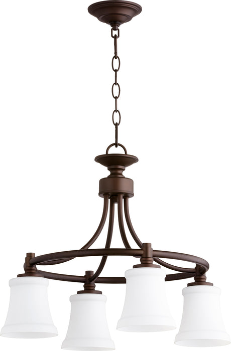 Quorum Home Quorum - 6422-4-86 - Four Light Chandelier - Oiled Bronze