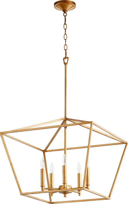 Quorum Home Quorum - 644-5-74 - Five Light Chandelier - Gold Leaf