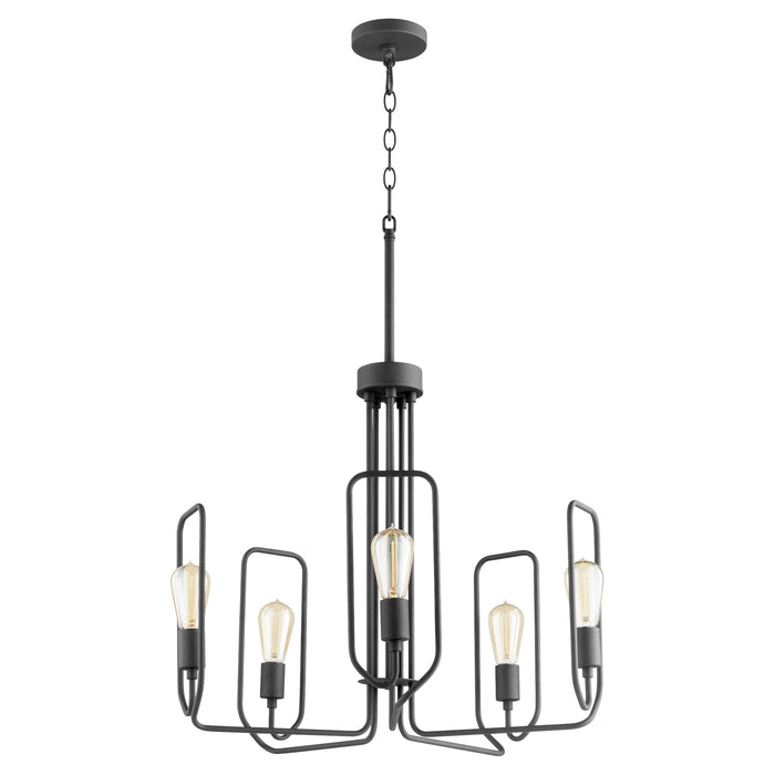 Quorum Home Quorum - 650-5-69 - Five Light Chandelier - Textured Black