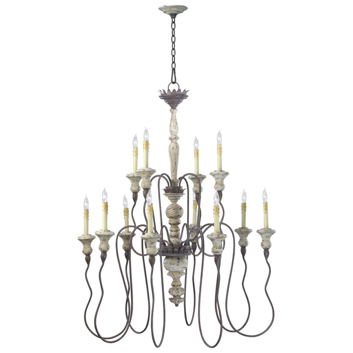 Quorum Home Cyan - 6513-12-43 - 12 Light Chandelier - Carriage House