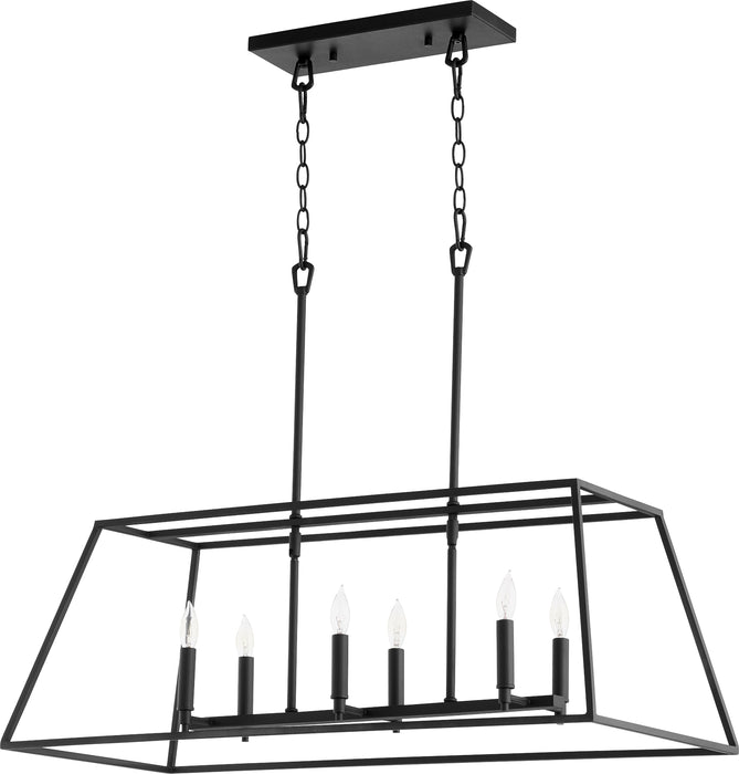 Quorum Home Quorum - 654-6-69 - Six Light Pendant - Textured Black