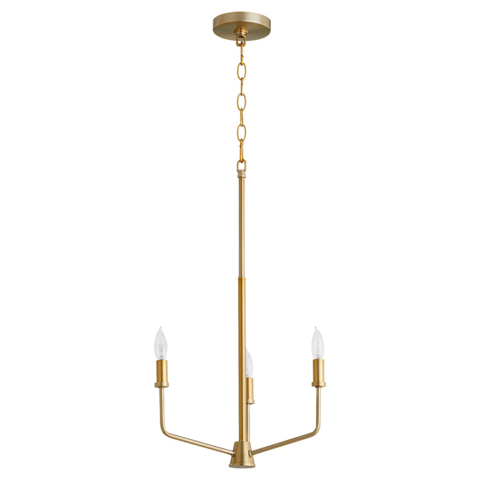 Quorum Home Quorum - 657-3-80 - Three Light Chandelier - Aged Brass