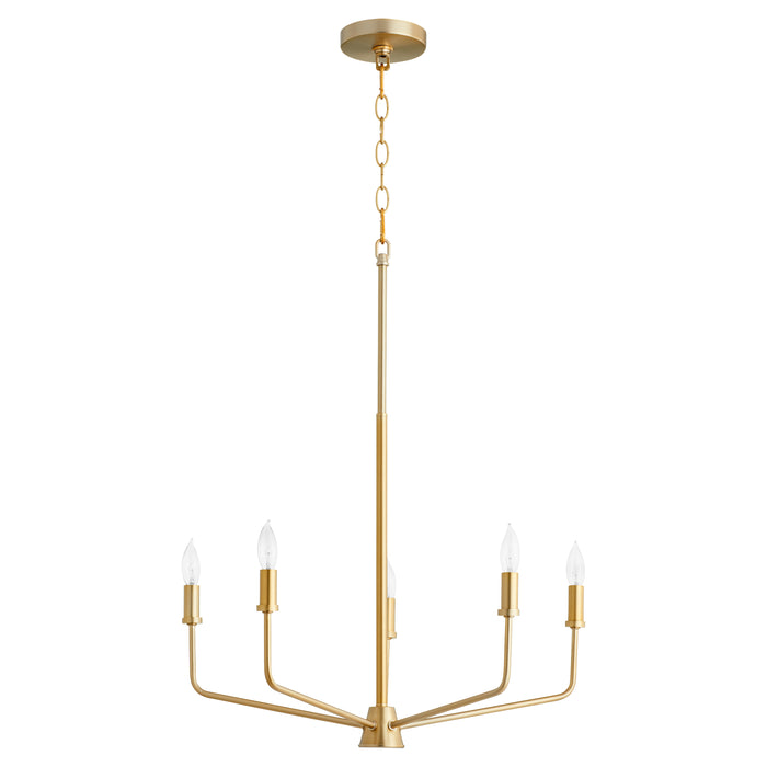 Quorum Home Quorum - 657-5-80 - Five Light Chandelier - Aged Brass