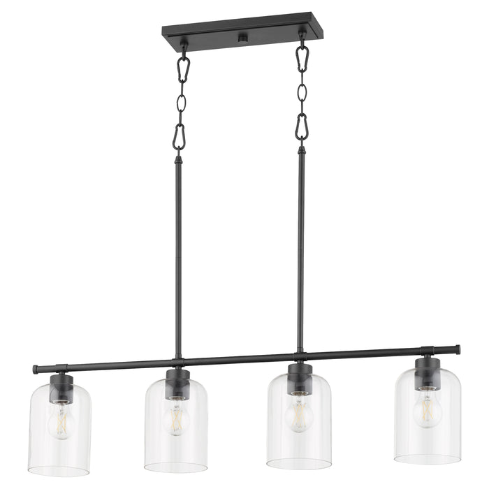 Quorum Home Quorum - 6574-4-59 - Four Light Linear Chandelier - Matte Black