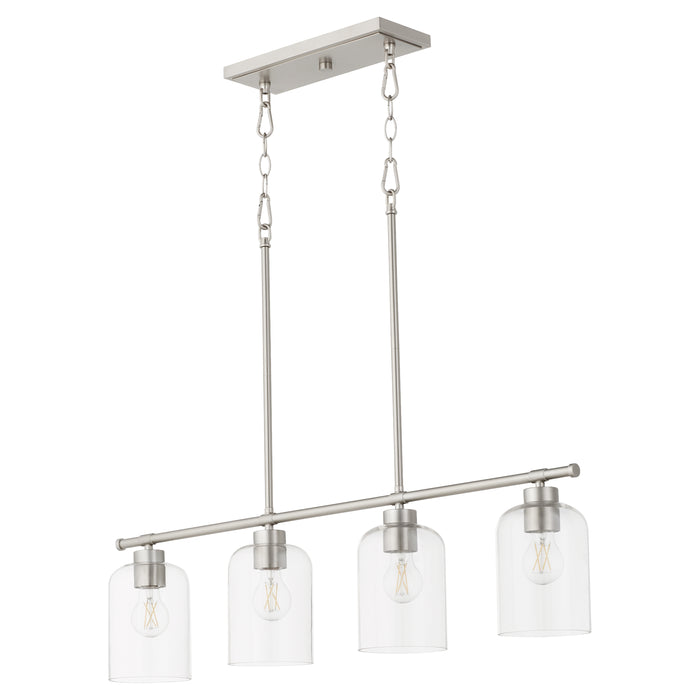 Quorum Home Quorum - 6574-4-65 - Four Light Linear Chandelier - Satin Nickel