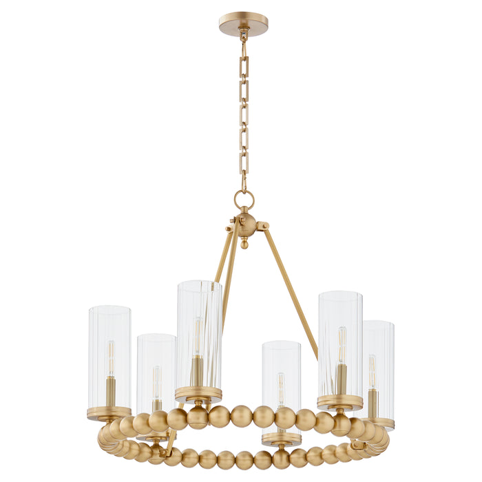 Quorum Home Quorum - 661-6-80 - Six Light Chandelier - Aged Brass