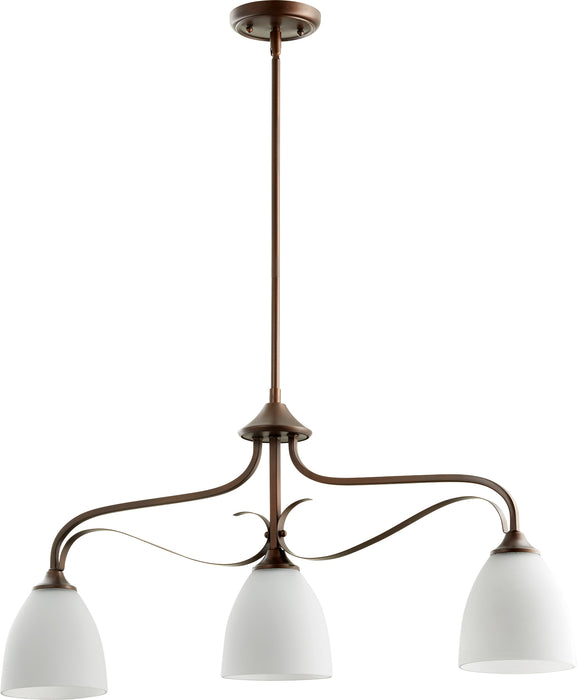 Quorum Home Quorum - 6627-3-86 - Three Light Island Pendant - Oiled Bronze