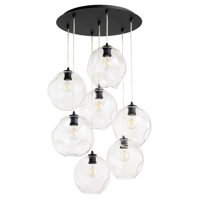Quorum Home Quorum - 67-69 - Seven Light Pendant - Textured Black