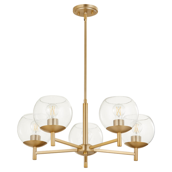 Quorum Home Quorum - 678-5-80 - Five Light Chandelier - Aged Brass