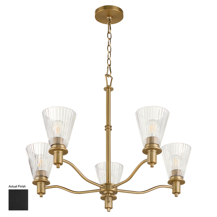 LAWTON 5 Light Chandelier - Matte Black