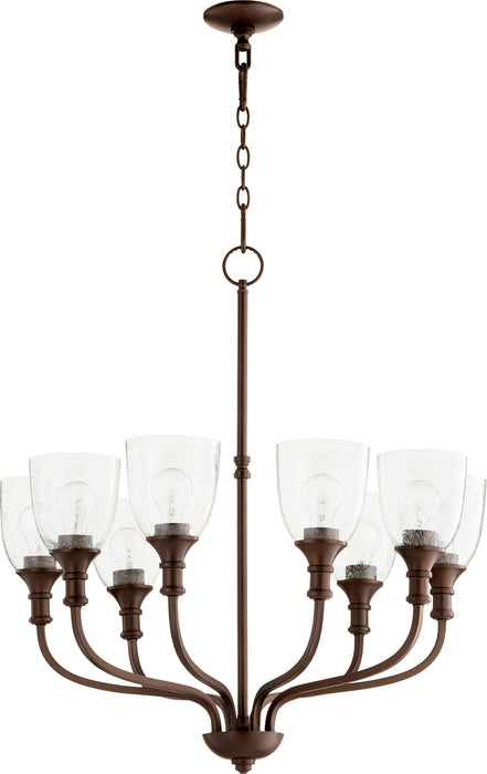 Quorum Home Quorum - 6811-8-186 - Eight Light Chandelier - Oiled Bronze w/ Clear/Seeded