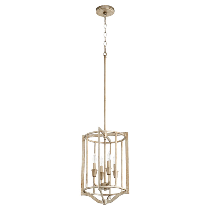 Quorum Home Quorum - 6814-4-60 - Four Light Pendant - Aged Silver Leaf