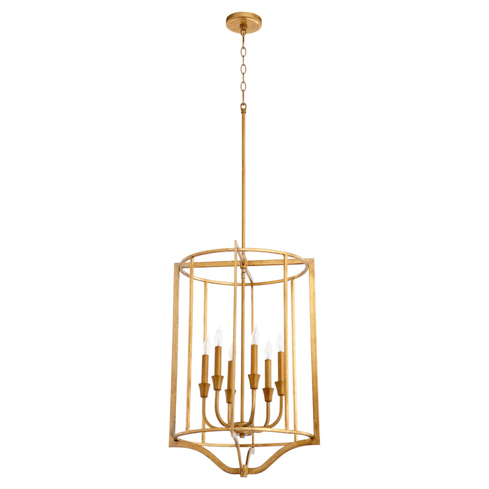 Quorum Home Quorum - 6814-6-74 - Six Light Pendant - Gold Leaf
