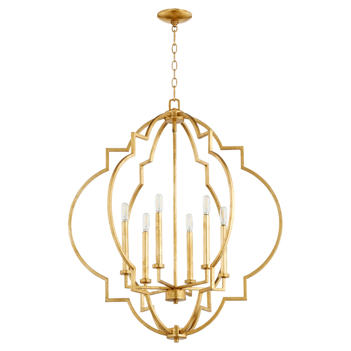 Quorum Home Quorum - 6842-6-74 - Six Light Pendant - Gold Leaf