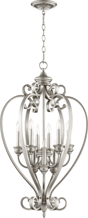 Quorum Home Quorum - 6854-9-64 - Nine Light Entry Pendant - Classic Nickel