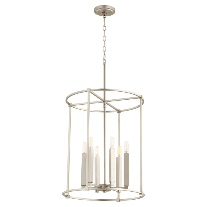 Quorum Home Quorum - 686-6-65 - Six Light Entry Pendant - Satin Nickel