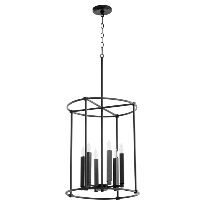 Quorum Home Quorum - 686-6-69 - Six Light Entry Pendant - Textured Black