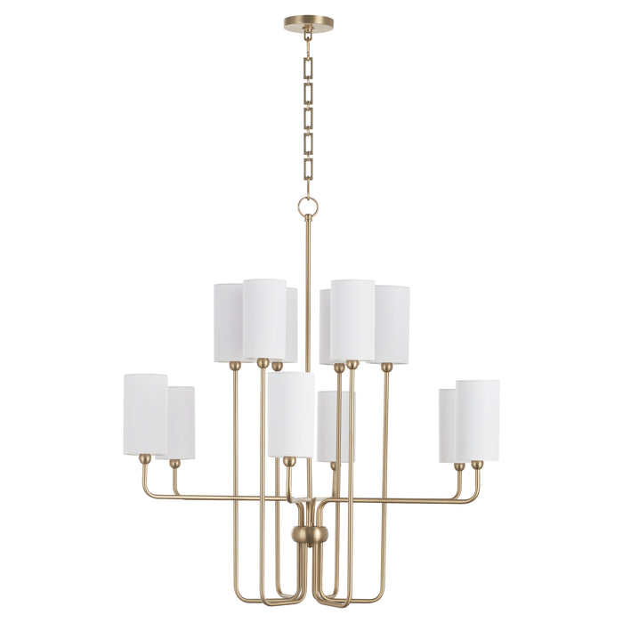 Quorum Home Quorum - 698-12-80 - 12 Light Chandelier - Aged Brass