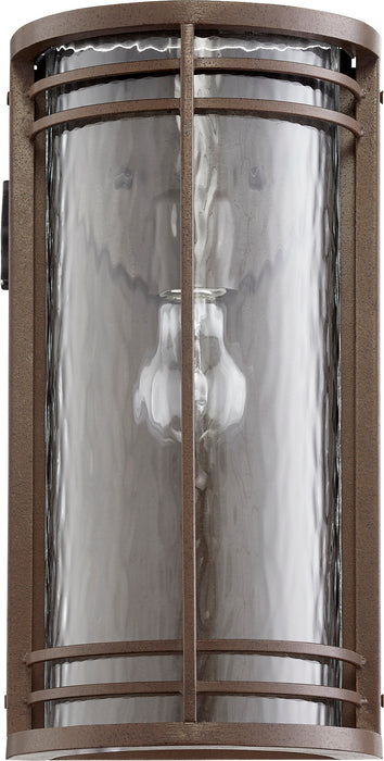 Quorum Home Quorum - 7916-186 - One Light Outdoor Lantern - Oiled Bronze w/ Clear Hammered Glass