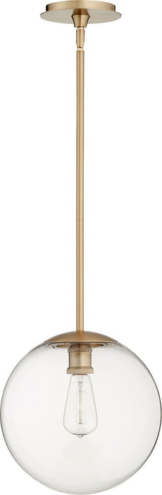 Quorum Home Quorum - 80-12-80 - One Light Pendant - Aged Brass