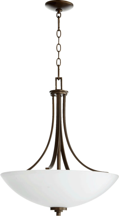 Quorum Home Quorum - 8060-4-86 - Four Light Pendant - Oiled Bronze