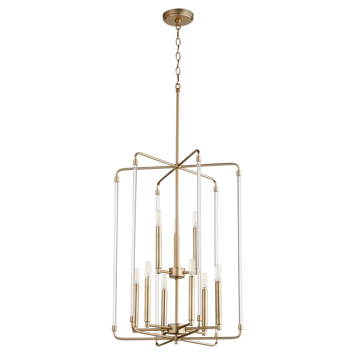 Quorum Home Quorum - 8114-9-80 - Nine Light Entry Pendant - Aged Brass