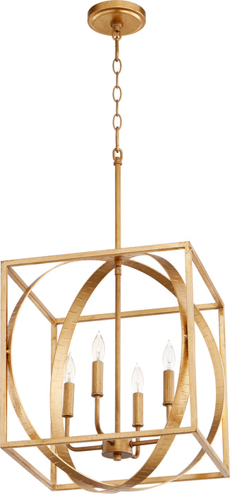 Quorum Home Quorum - 8150-4-74 - Four Light Pendant - Gold Leaf