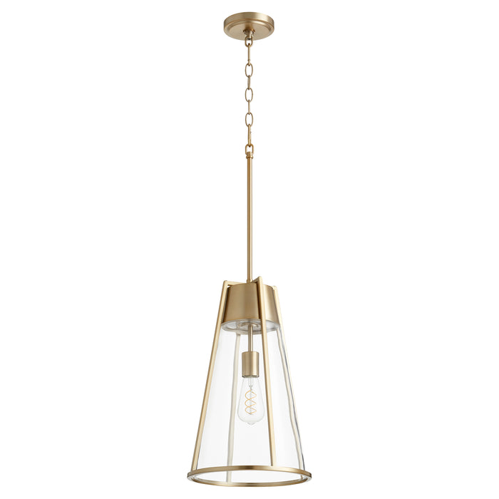Quorum Home Quorum - 827-80 - One Light Pendant - Aged Brass w/ Clear