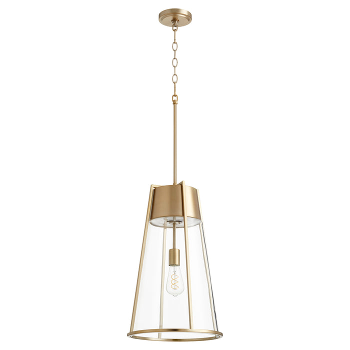 Quorum Home Quorum - 828-80 - One Light Pendant - Aged Brass w/ Clear
