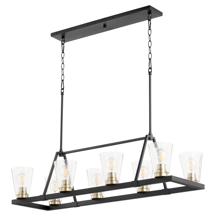 Quorum Home Quorum - 83-8-6980 - Eight Light Chandelier - Textured Black w/ Aged Brass
