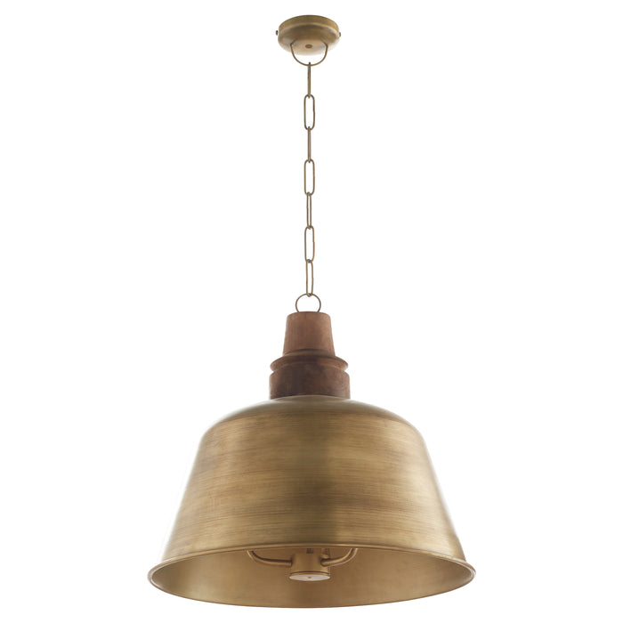 Quorum Home Quorum - 84-3-75 - Three Light Pendant - Artisan Brass