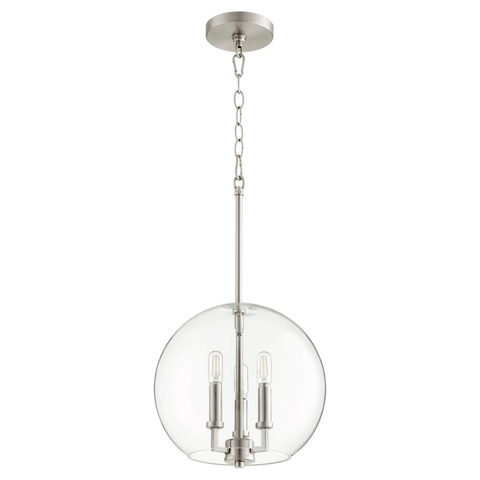Quorum Home Quorum - 873-3-65 - Three Light Pendant - Satin Nickel
